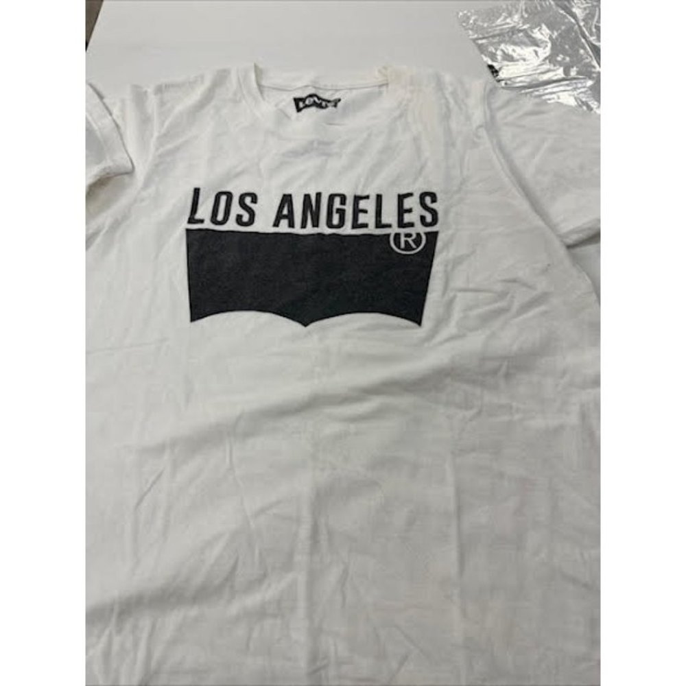 Levi 's Los Angeles T Shirt Size Small Levi Strauss & CO. White with Black Logo
